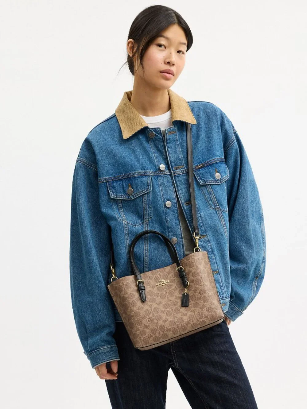 Coach Outlet Mollie Tote Bag 25 In Signature Canvas